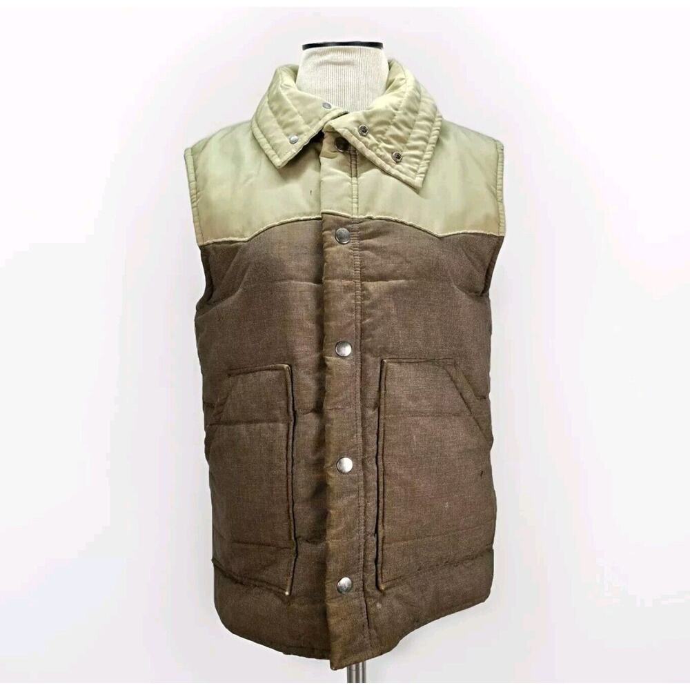 Vintage 70s 80s Vest‎ Small Snap Button Western Boho Countrycore USA